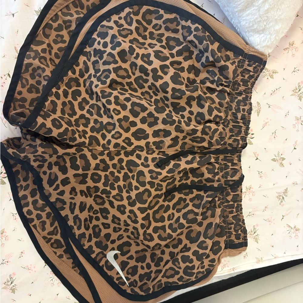 Leopard Print Athletic Shorts